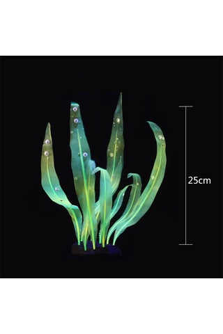 Sones Akvaryum Balık Tankı Dekorasyonu Peyzaj Silikon Simülasyon Mercan Yapay Yosun Peyzaj Dekorasyonu, Boyut: Hz006 25cm Orta
