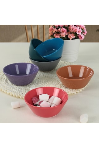 Keramika Mixed Hitit Çorba Kasesi 14 Cm 6 Adet - 406/620