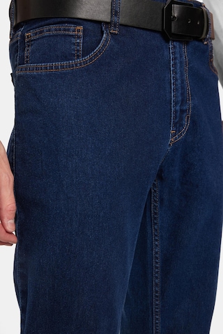 Tudors Erkek Slim Fit Yıkamalı Taşlamalı Esnek Kot Düz Paça Tapered Lacivert Pantolon-34830 Lacivert