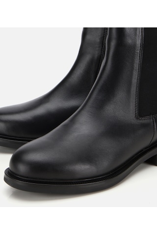 Hotiç Kadın Deri Siyah Lastik Detaylı Düz Bot 01boh313020a100 01boh313020a100 Siyah