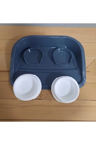 Kediler İçin Siperli 2 Li Mama Kabı 0.3 L Kapasiteli, Hijyenik Ve Prati