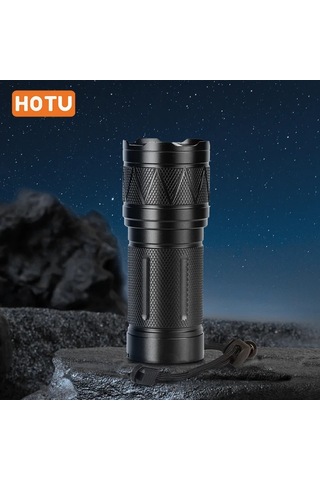 Xuweiwei Hotu Super Led Feneri Yüksek Lümen 5 Mod Usb Şarjlı Black Dayanıklı Alüminyum Taktik Fener Altın