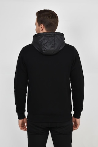 Dynamo Erkek Kapitone Modelli 3 İplik Kapüşonlu Sweatshirt Bgl-st04865 Siyah