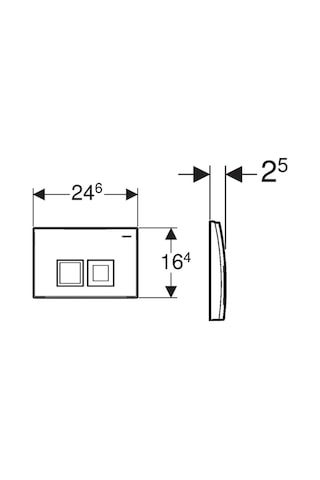 Geberit Delta35 115.135.11.5 Kumanda Paneli Çift Basmalı Beyaz