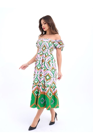 De'charme 5525 Elbise-beliza Altın