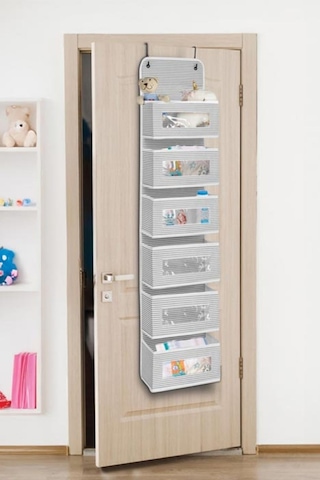 6 Katlı Kapı Arkası Düzenleyici, Oda Toparlayıcı, Kapı Akası Banyo Düzenleyici Çok Renkli