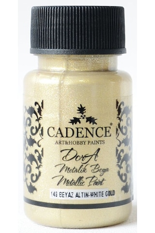 Cadence Dora Metalik Boya 50Ml - 148 Beyaz Altın