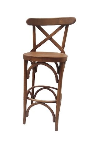 Sandalye Zus709 ÇAPRAZ BAR Model Klasik Mobilya Kayın Torna Retro 1Adet Natüre ceviz renk El Yapım