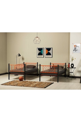 Argimo 90 x 190 Yatak Ölçülü Genç Çocuk Odası Metal Ranza