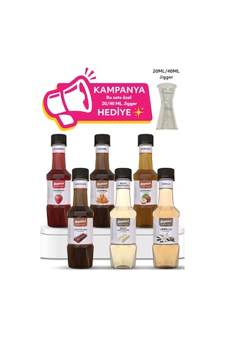 Saphori 6 Lı Aromalı Kokteyl Şurubu Kahve Şurubu Seti 6 X 250 Ml