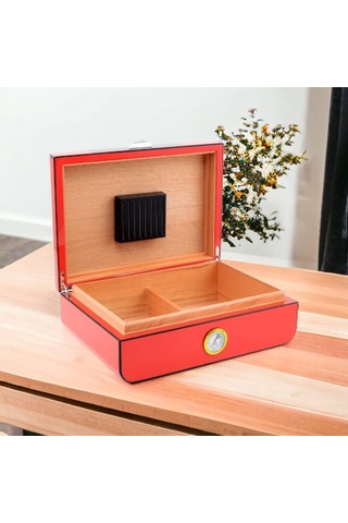 Racing Edition Kardon Dizayn Humidor Puro Kutusu Kırmızı 40's