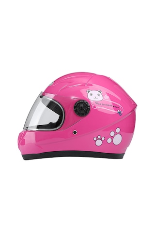Çocuk Kask Çocuk Kask Elektrikli Araba Kask Sonbahar Ve Kış Erkek Ve Kadın Kask-koyu Pembe Koyu Pembe