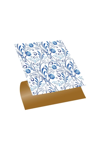 Tink Kendinden Yapışkanlı Mavi Sarmaşık Desenli Pvc Karo 30x30 Cm