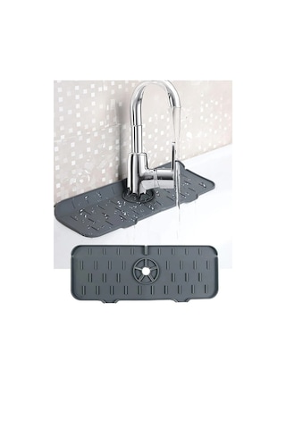 Thentech Slikon Mat Kaydırmaz Sızdırmaz Lavabo Sızıntıları İçin Yeni Gri