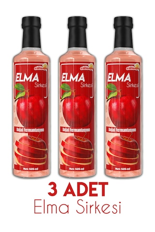 Güllüoğlu Elma Sirkesi X 3 Adet 525 Ml