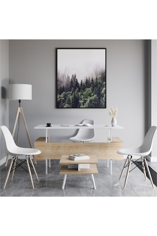 Irony Maxi Ofis Masa Takımı Beyaz Meşe