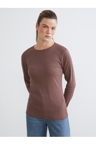 Lcw Everyday Bordo Bisiklet Yaka Kadın Body