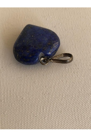 Doğal Lapis Lazuli Taşı Kalp Kolye Ucu 1,6 2,0 CM