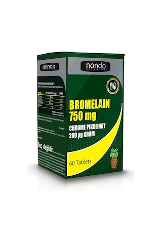Nondo Bromelain 750mg & Krom Pikolinat 60 Tablet 4 Adet