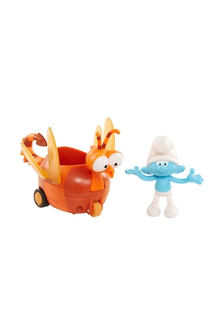 Şirinler Figürlü Araç Seti Asorti Clumsy Smurf & Spıtfıre