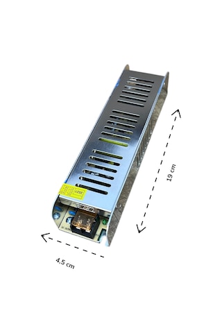 K2 150w 12v Led Trafo Adaptör 12,5a Güç Kaynağı Şerit Led, Güvenlik Kamerası Ve Cctv Uyumlu 19x4,5x3,5 Cm 220v Giriş