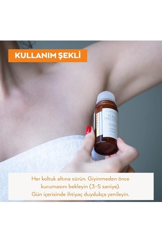 Deodorant 50ml. Cam Roll-on Deodorant. Doğal, Aluminyum İçermez, Parfüm İçermez, Gün Boyu Koruma