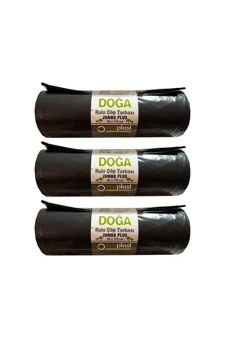 Ecoplast Jumbo Boy Siyah Çöp Torbası Poşeti 700 G 90 L 3 x 10'lu 80 x 110 CM