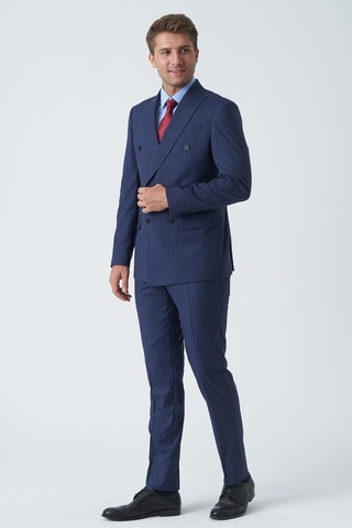 White Stone Leicester T2473 Slim Fit 6 Drop Kruvaze Takım Elbise Desenli-desenli Çok Renkli