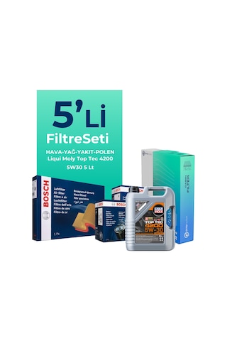 Bosch Mazda Cx-3 1.5 Skyactiv Filtre Bakım Seti Liqui Moly Motor Yağlı (2015-2018) 5 Li -