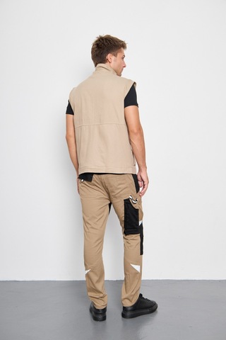 Orange Safety Bej Takım Paris Harman Karışımı Yelek + Pantolon 001