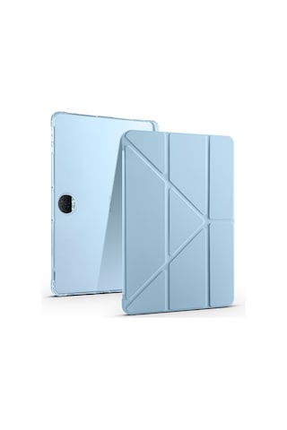 Honor Pad 9 Kılıf Mkst Tri Folding Kalem Bölmeli Standlı Kılıf - Gri Tablet Kılıfı