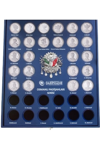 Agakulche Osmanlı Padişahları 24 Adet Gümüş Sikke Coin Set