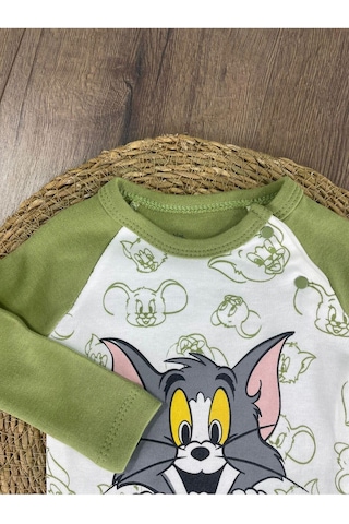 2d2b Hello Friends Alttan Çıtçıtlı Bereli Unisex 3lü Bebek Takım Yeşil