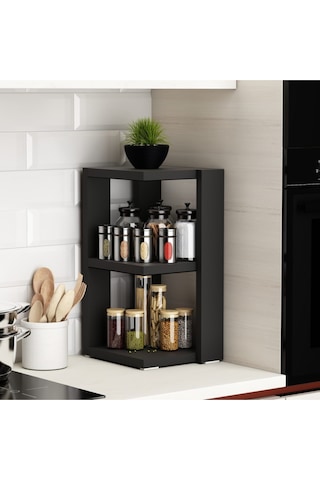 Roho Mutfak Rafı - Siyah Siyah