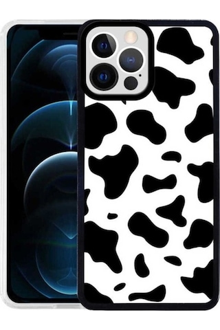Apple Uyumlu iPhone 13 Pro Max Kılıf Zore M-fit Desenli Kapak Cow No1
