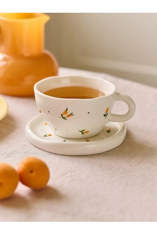 Roomi Seramik Çay Takımı 290 Ml Fincan Ve Tabak Seti 455093191 Sütlü