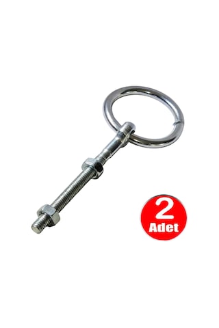 6mm Halkalı Somunlu Civata Kapı Kilit Askısı Vida -2 Adet 6