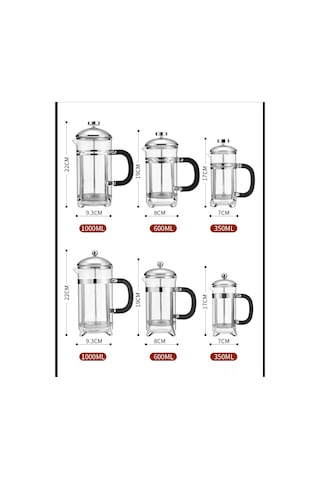 Gajeena "paslanmaz Çelik Ve Cam Fransız Press Kahve Makinesi - 2 Fincanlık, Taşınabilir"