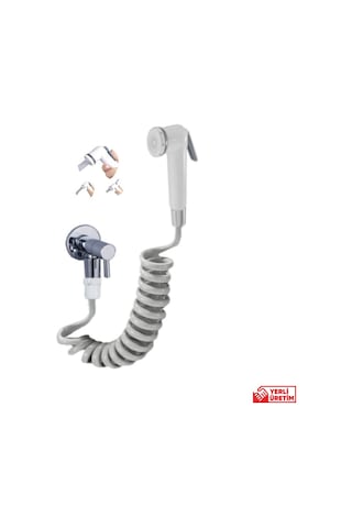 Plasyay Spiral Taharetmatik Gri 1.5 Metre Beyaz - Gri