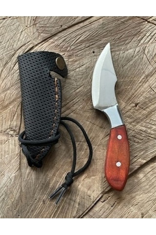 Srm Mini Çelik Kamp Bıçak El Yapımı Mini Kolye Kamp Bıçak Mini Cep Kamp Bıçak Kolye Kamp Çakı Kahverengi