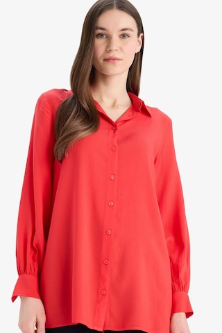 DeFacto Regular Fit Basic Düz Viskon Uzun Kollu Gömlek Tunik D7352AX25SPRD63