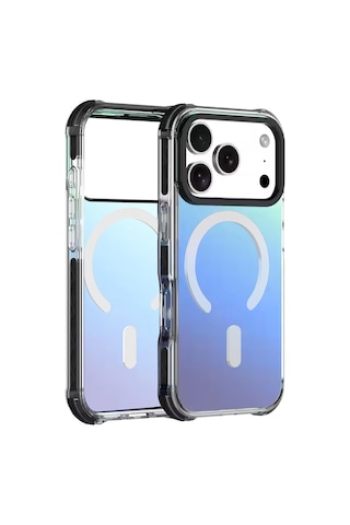 Buff İphone 17 Pro Max Kablosuz Şarj Uyumlu Radiant X Kılıf, Darbe Önleyici, Yumuşak, Tam Koruma, Sararma Önleyici Teknoloji Siyah