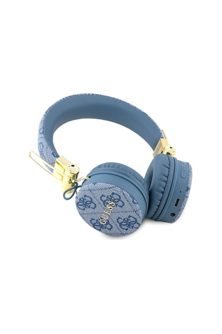 Kulak Üstü Bluetooth Kulaklık Guess Lisanslı Pu Deri Ayarlanabilir Tasarım Mavi