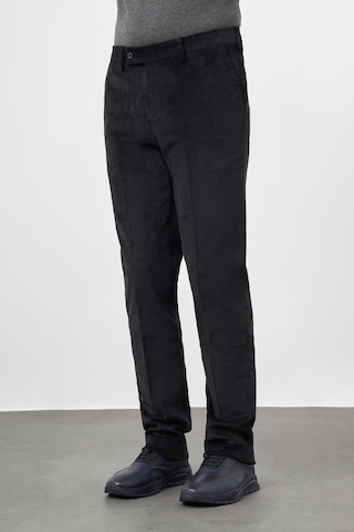 Siyah Fitilli Desen Kadife Pamuklu Yan Cep Comfort Fit Classic Pantolon 1003245160 Siyah