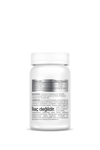 Nutrivita Nutrition Lipozomal Magnezyum + B6 Vitamin 30 Kapsül