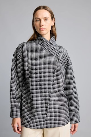 Defacto Regular Fit Asimetrik Düğmeli Kırışık Dokulu Tunik I3865ax26aubk81 Siyah-bk81