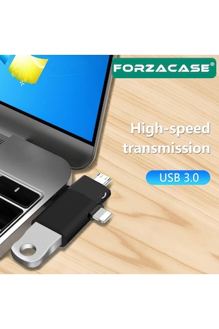 Micro Usb Type-c Lightning To 4in1 Otg Usb Çevirci Adaptör Fc930