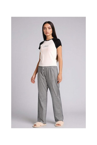 Defacto Pijama Takımı Üst Kareli Alt G8522AX26SP