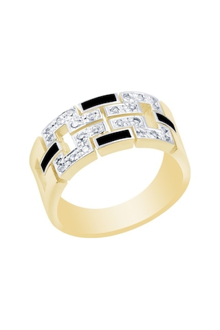 Diamond Line - Gülaylar - Sarı Altın 14 Ayar Trend Yüzük (535529352)
