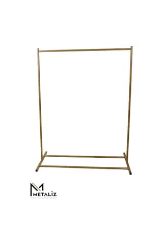 Gold Metal Konfeksiyon Askısı - Minimalist Elbise Askılığı - Butik Tipi Askı Altın